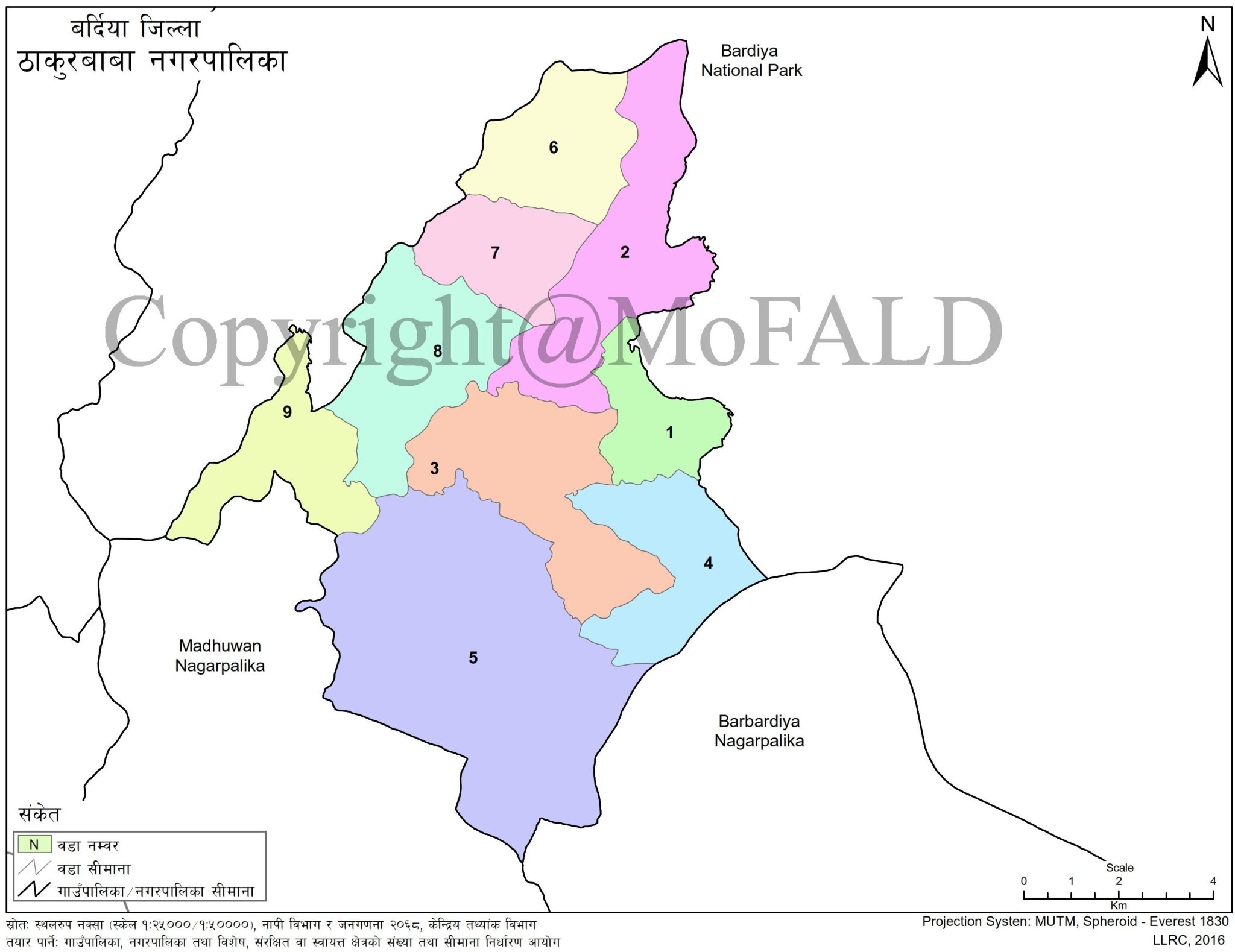 Baladia Map बर्दिया जिल्ला Bardiya District - Chinari Nepal