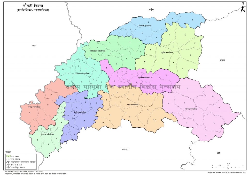 District Map of Baitadi