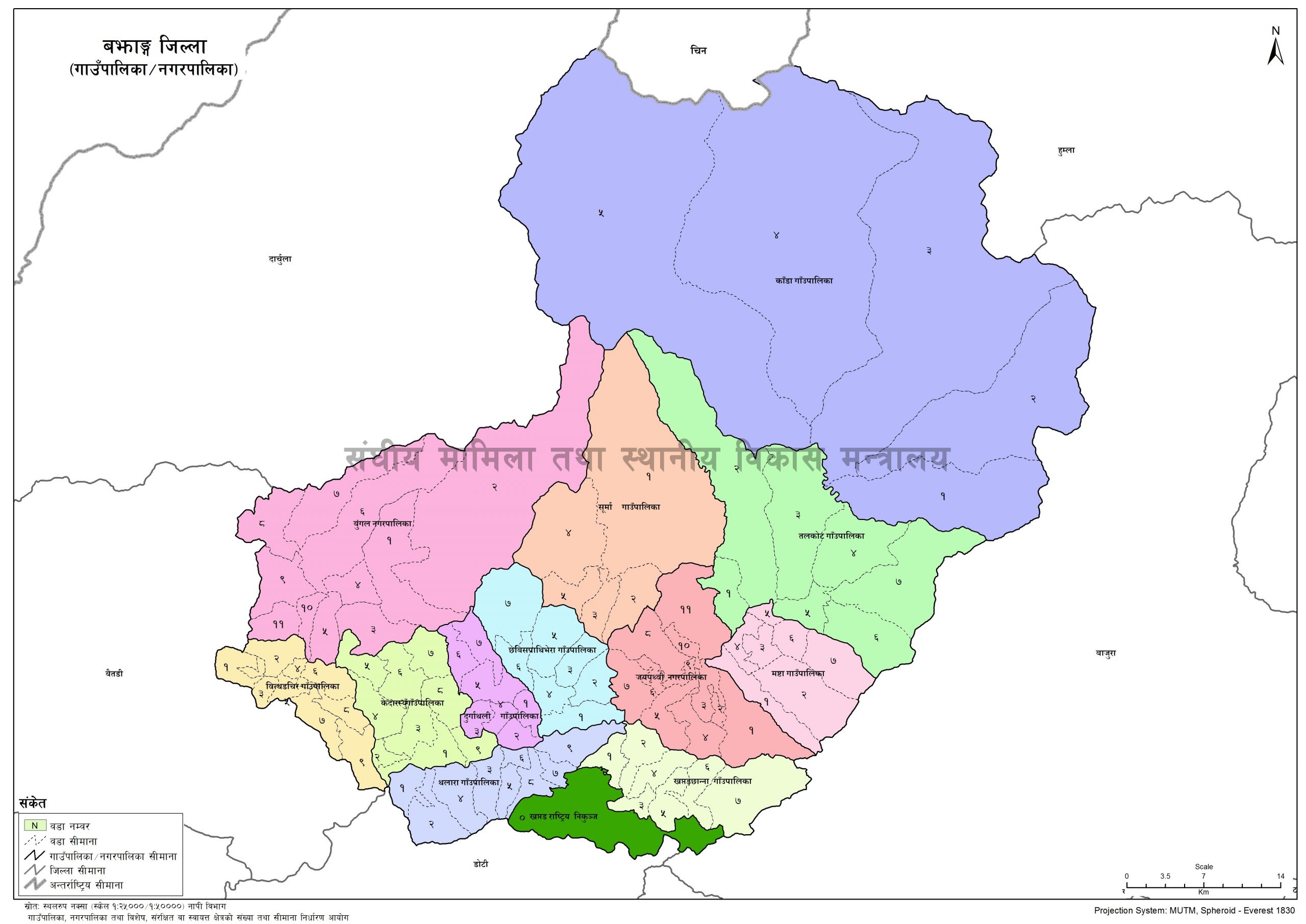 District Map of Bajhang