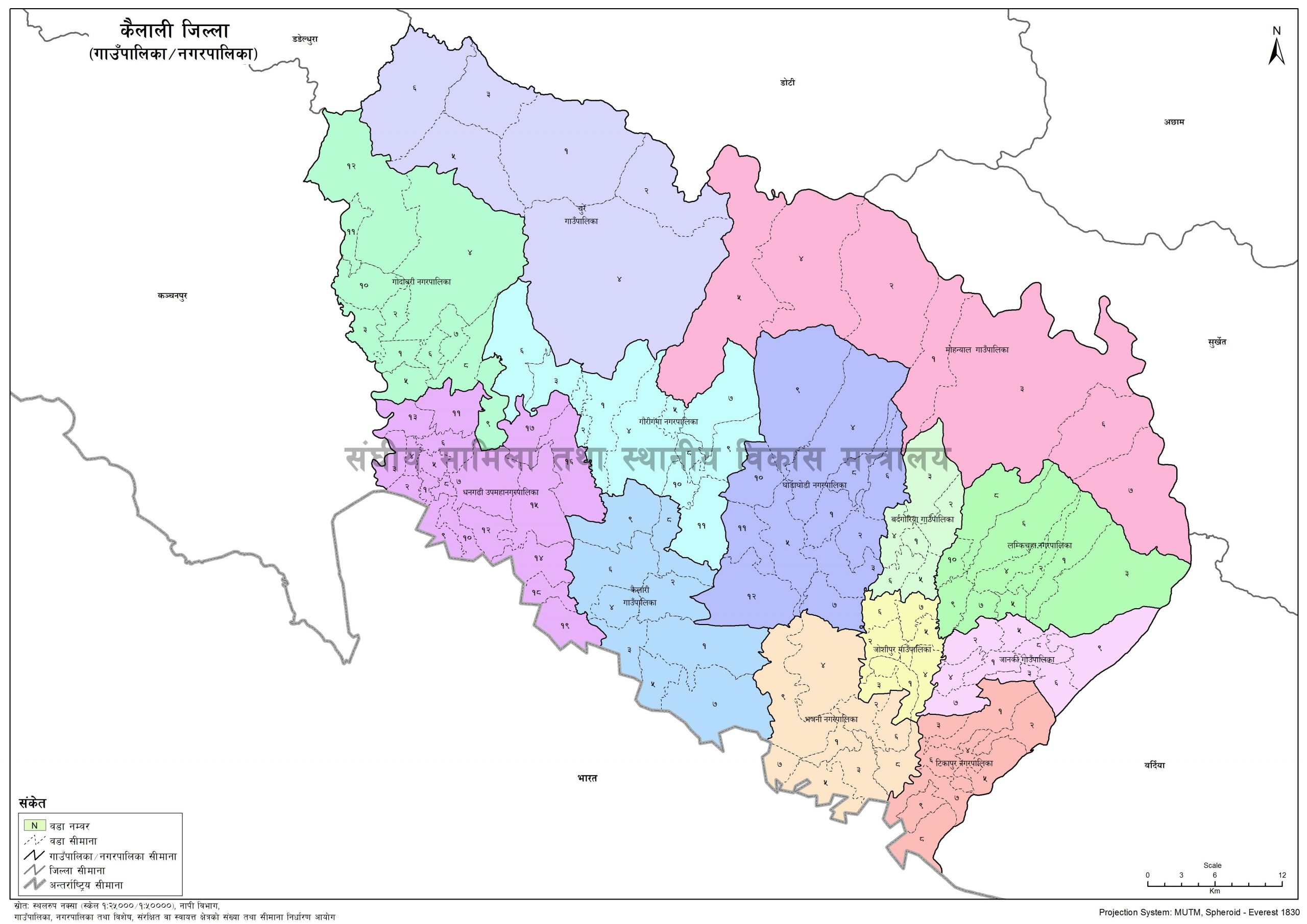 District Map of Kailali
